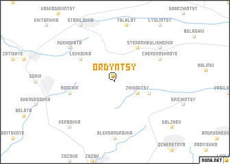 map of Ordyntsy