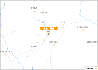 map of Ore Alaba