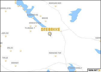 map of Ørebakke