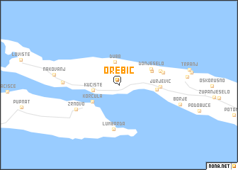 map of Orebić