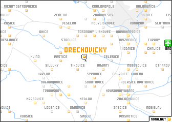 map of Ořechovičky