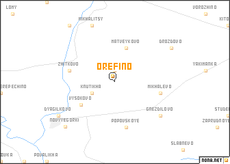 map of Orefino