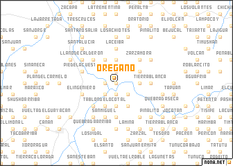 map of Orégano