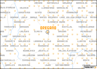 map of Orégano