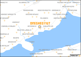 map of Öreg-hegyi Út