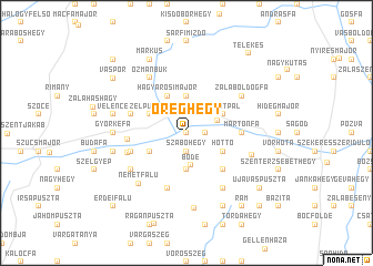 map of Öreghegy