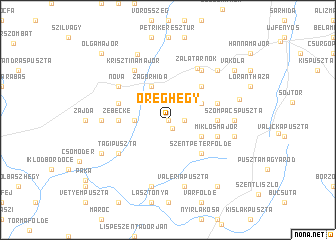 map of Öreghegy