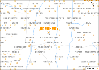 map of Öreghegy