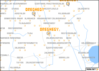 map of Öreghegy