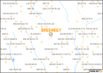 map of Öreghegy