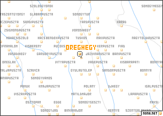 map of Öreghegy