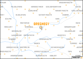 map of Öreghegy