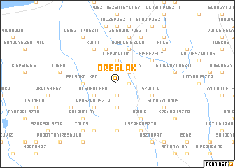 map of Öreglak