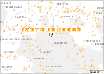 map of Oregon Trail Mobile Home Park