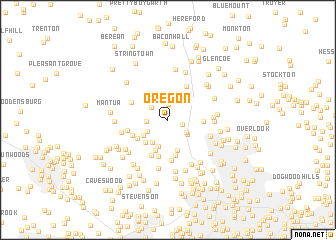 map of Oregon