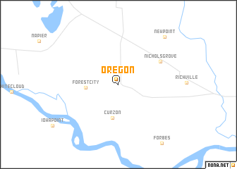 map of Oregon