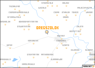 map of Öregszőlők