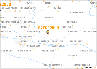 map of Öregszőlő