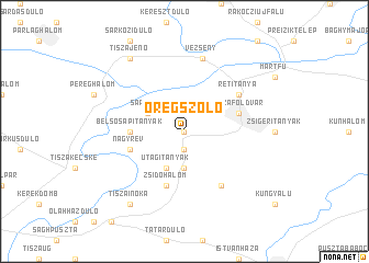 map of Öregszőlő