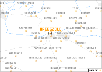 map of Öregszőlő