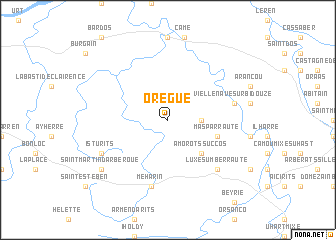 map of Orègue