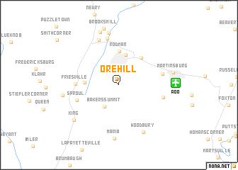 map of Ore Hill