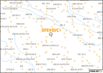 map of Orehovci
