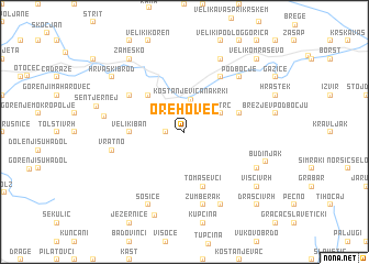 map of Orehovec