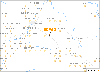 map of Oreja