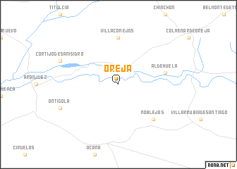map of Oreja