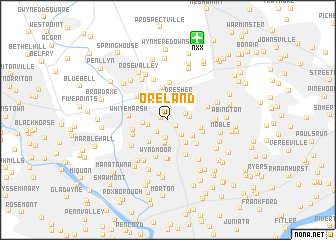 map of Oreland