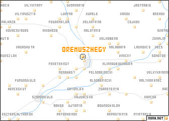 map of Orémuszhegy