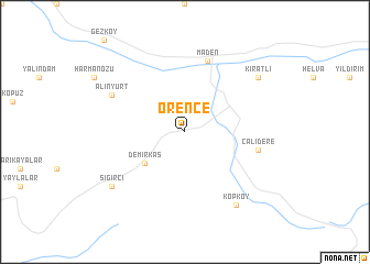 map of Örence