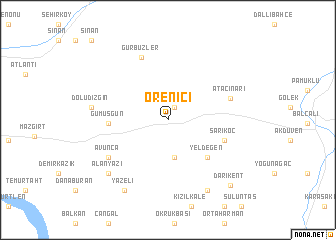 map of Örenici