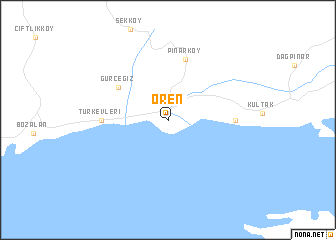 map of Ören