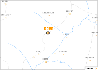 map of Ören