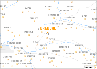 map of Oreovac