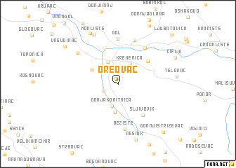 map of Oreovac