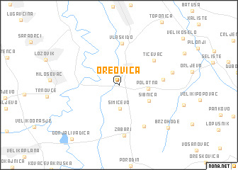 map of Oreovica