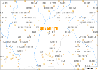 map of Oresanya
