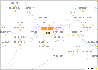 map of Oreshak