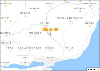 map of Oreshak