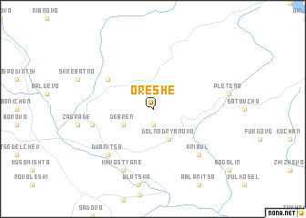 map of Oreshe