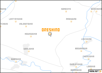 map of Oreshino