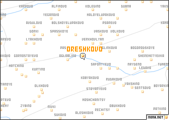 map of Oreshkovo