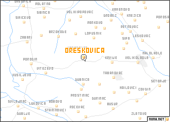 map of Oreškovica