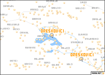 map of Oreškovići