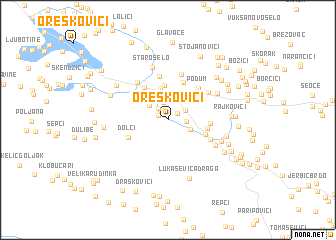 map of Oreškovići