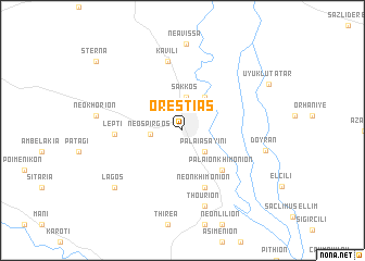 map of Orestiás