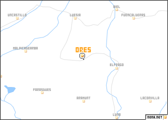 map of Orés